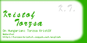 kristof torzsa business card