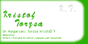 kristof torzsa business card